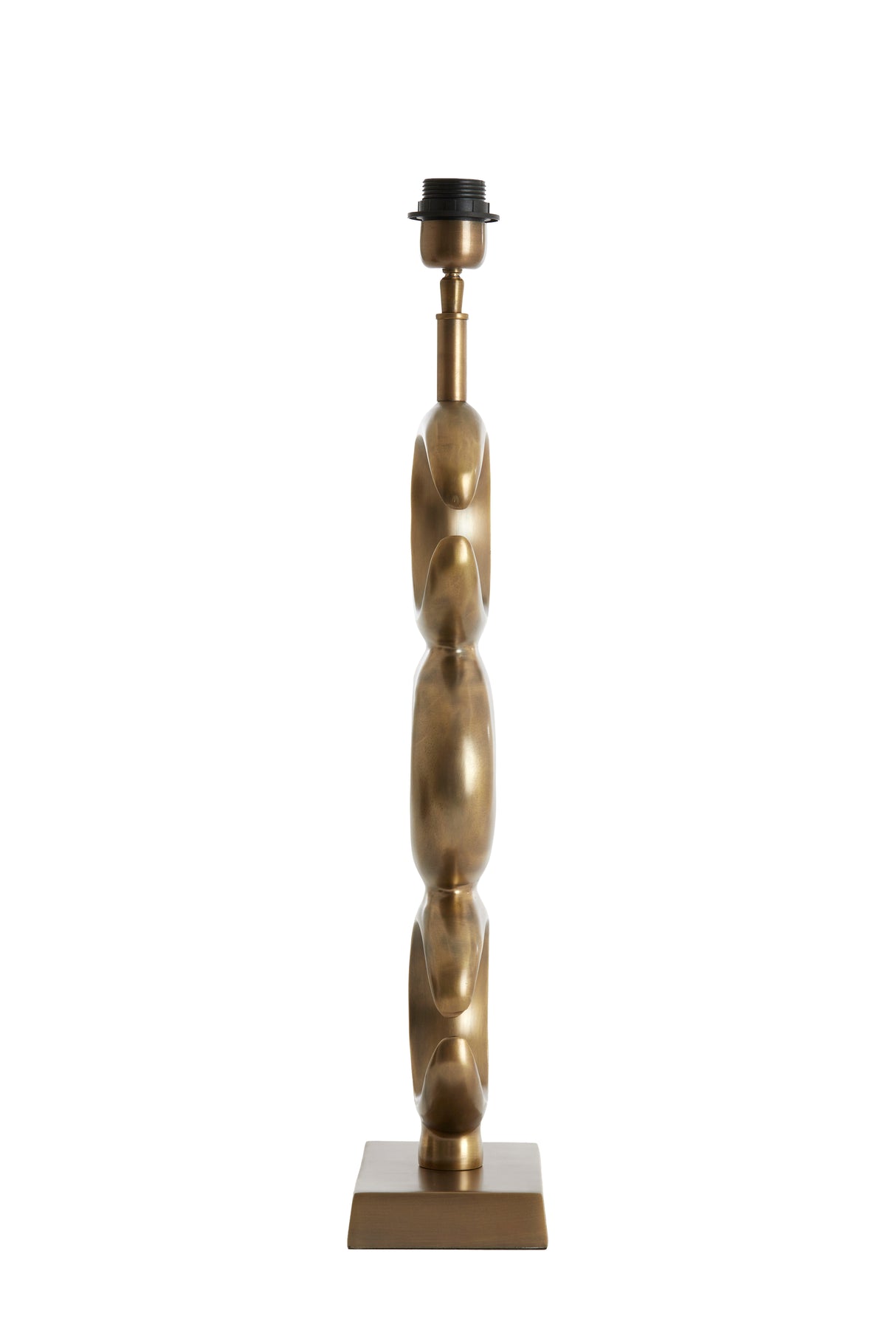 Antique Bronze Lune Lamp Base, 57.5 cm