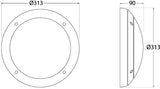 Gelmi Sensor E27 (No Lamp), Open Bulkhead, Black/Opal