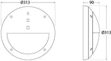 Gelmi EL E27 (No Lamp), Eyelid Bulkhead, White/Opal