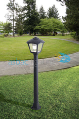 Roby Giaffa 8.5W E27 LED CCT, Modern Post Lantern, Black/Clear