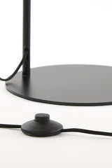 Elegant Floor Lamp with Matt Black Frame and Smoked Glass Elements, 45x28x158 cm