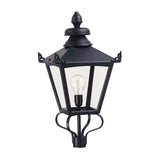 Elegant Victorian-Style Exterior Lantern Head in Black Finish