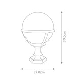 Glenbeigh Outdoor Pedestal Light - Durable Black Lantern