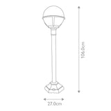 Glenbeigh Coastal Black Pillar Lantern