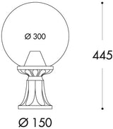 Globe 300 Minilot 8.5W E27 LED CCT, Pedestal Globe, Black/Opal