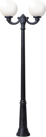 Globe 300 Ricu Ofir 2L 2x8.5W E27 LED CCT, Post Globe, Black/Clear
