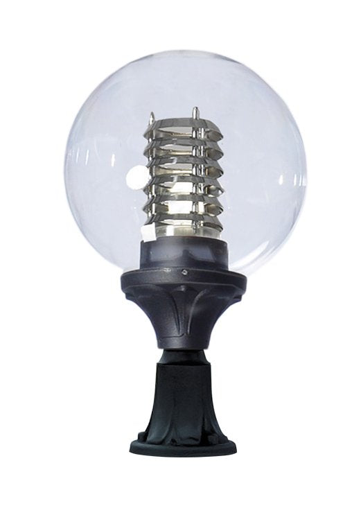 Globe 400 Lot E27 (No Lamp) Louvre, Pedestal Globe, Black/Clear