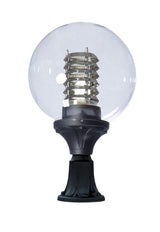 Globe 400 Lot E27 (No Lamp) Louvre, Pedestal Globe, Black/Clear