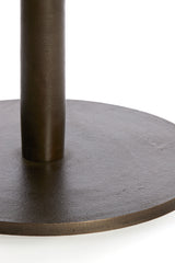 Elegant Round Dark Brown Marble Coffee Table Ø76x36 cm