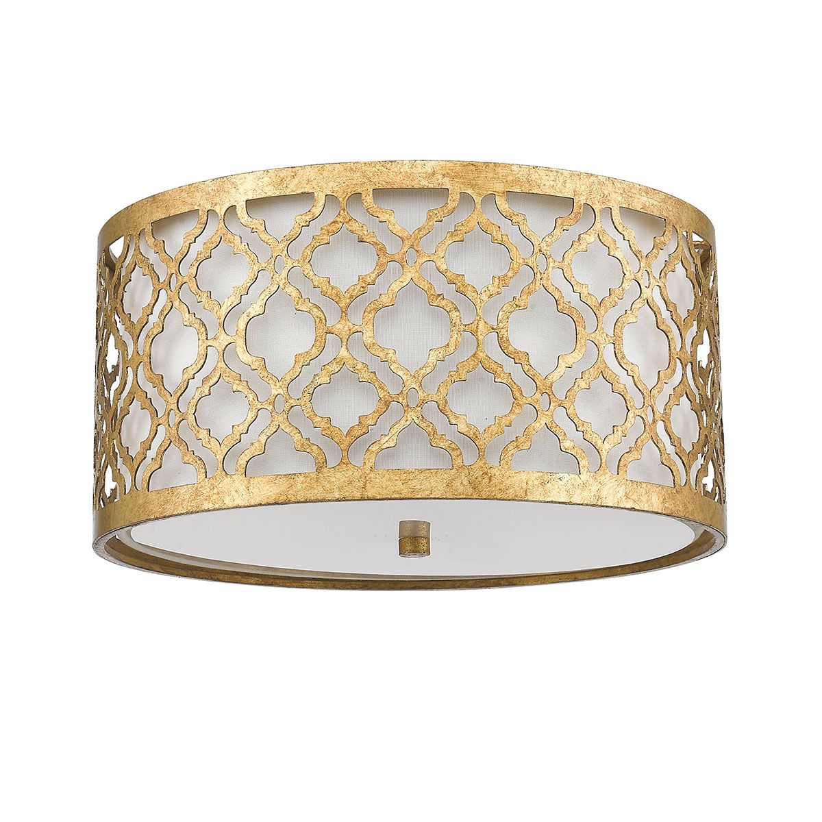 Gilded Nola Arabella Dual-Light Ceiling Fixture in Distressed Gold
