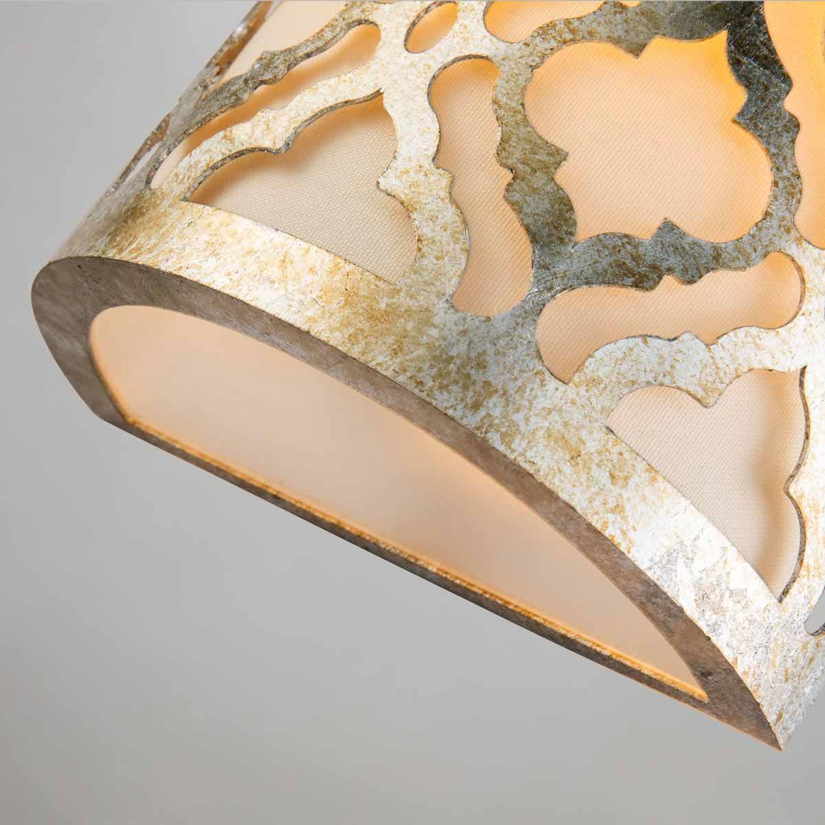 Arabella Distressed Gold Wall Sconce with Cream Linen Shade