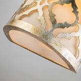 Arabella Distressed Gold Wall Sconce with Cream Linen Shade