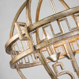 Lemuria Distressed Gold 3-Light Globe Pendant by Gilded Nola