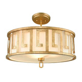 Lemuria Distressed Gold 3-Light Convertible Pendant by Gilded Nola
