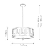 Lemuria Distressed Gold 3-Light Convertible Pendant by Gilded Nola