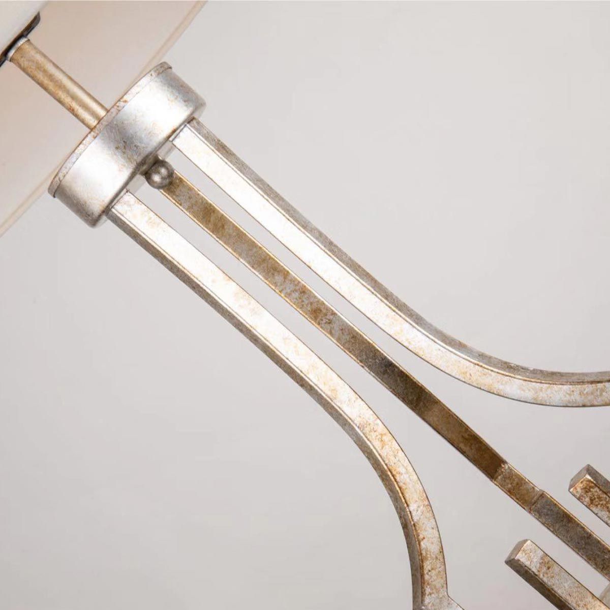 Lemuria Grecian Key Table Lamp in Distressed Gold Finish