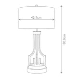 Lemuria Grecian Key Table Lamp in Distressed Gold Finish