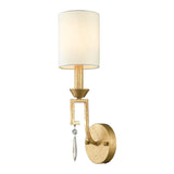 Lemuria Grecian Key Single Wall Light in Distressed Gold