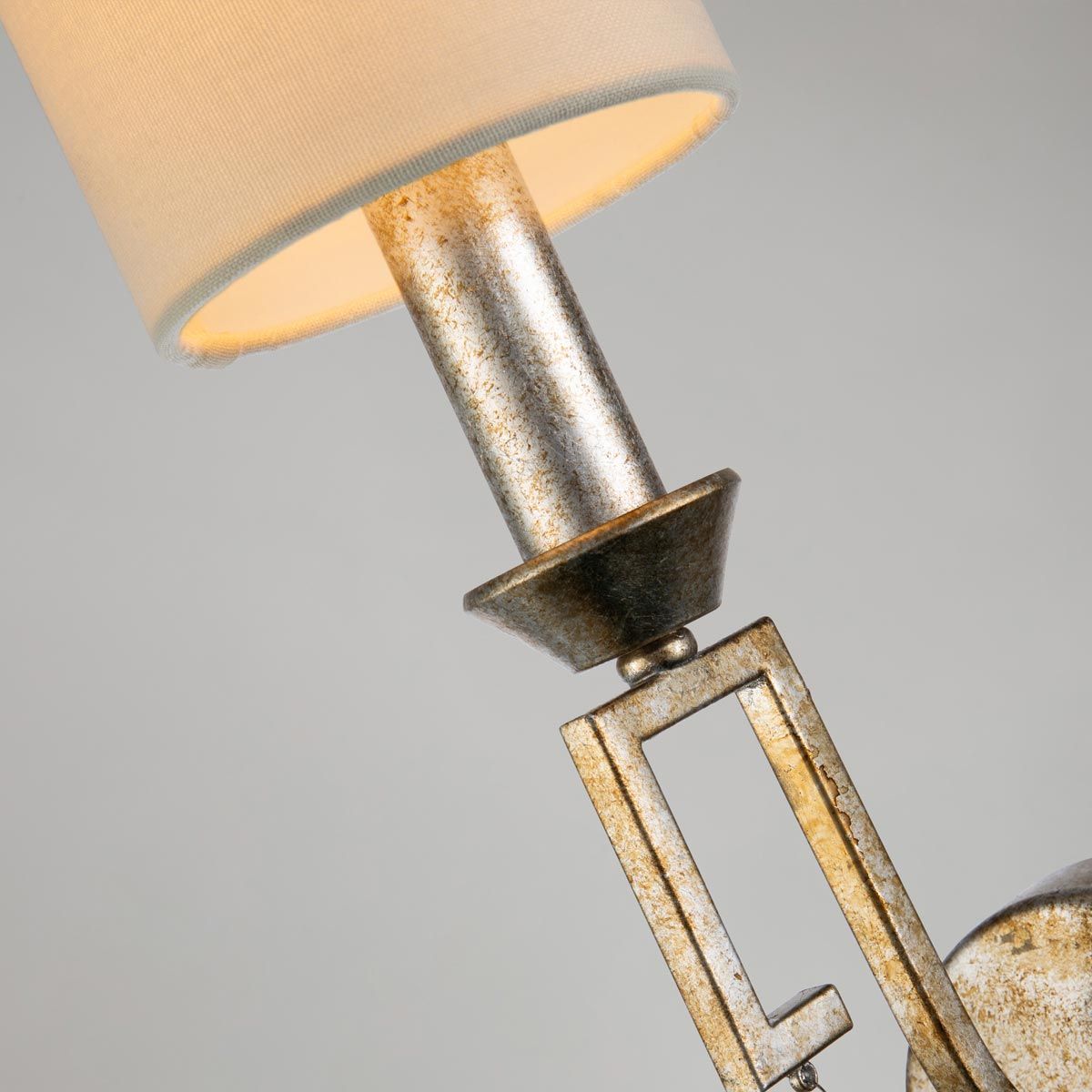 Lemuria Grecian Key Single Wall Light in Distressed Gold