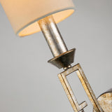 Lemuria Grecian Key Single Wall Light in Distressed Gold