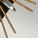 Sun King 1lt Wall Light - Gold Leaf Gold Leaf