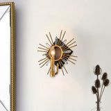 Sun King 1lt Wall Light - Gold Leaf Gold Leaf