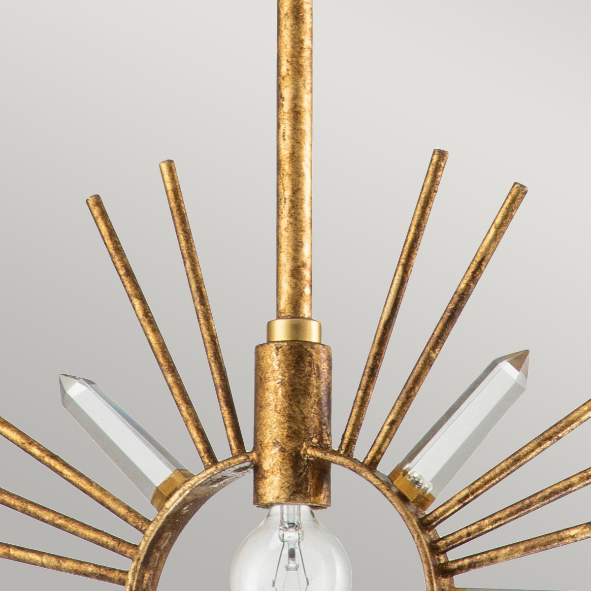 Sun King 1lt Pendant - Gold Leaf Gold Leaf