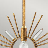 Sun King 1lt Pendant - Gold Leaf Gold Leaf
