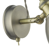 Governor Single Wall Spotlight Antique Chrome & Brass