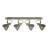 Governor 4 Light Bar Spotlight Antique Chrome Antique Brass