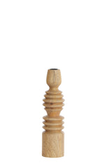 Elegant Wooden Candle Holder 7.5x28 cm - Afife Natural Finish