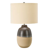 Grange Park Ceramic Table Lamp with Cream Faux Silk Shade