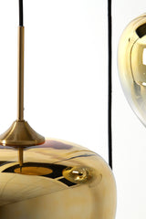 Elegant Trio Pendant Light with Gold-Clear Glass Design