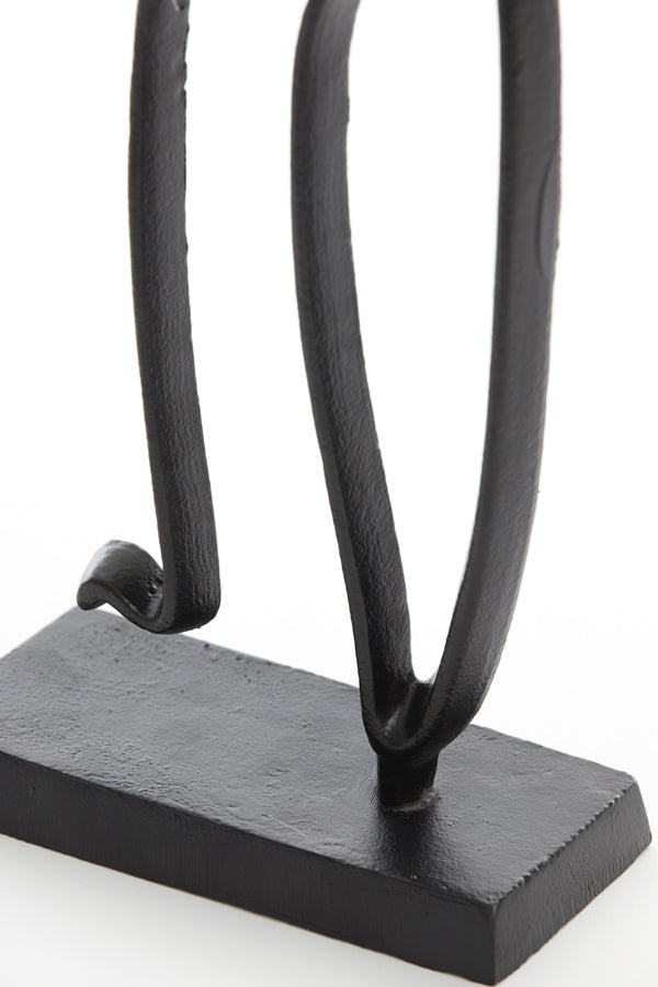 Elegant Black Penguin Sculpture on Base, 18x8x47 cm