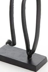 Elegant Black Penguin Sculpture on Base, 18x8x47 cm