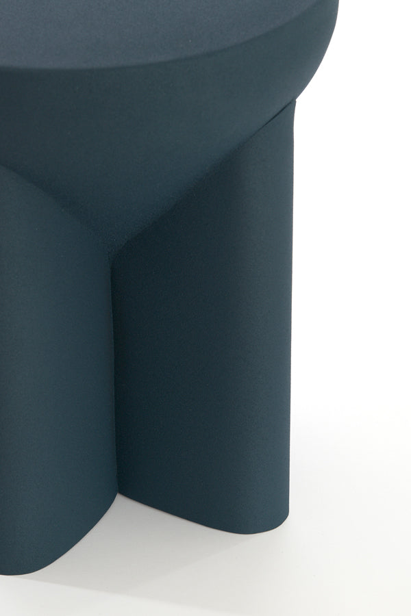 Dark Blue Mikado Round Side Table - 36x42 cm