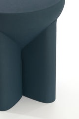 Dark Blue Mikado Round Side Table - 36x42 cm