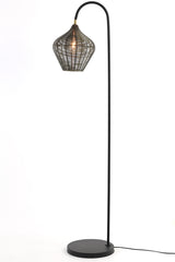 Antique Bronze and Matte Black Alvaro Floor Lamp 35x30x160 cm