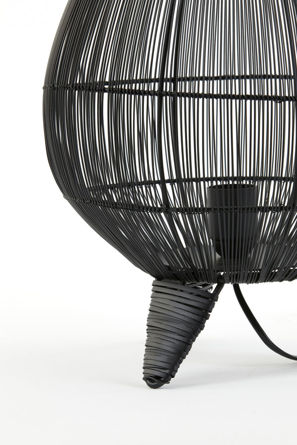 Sleek Yumi Black Table Lamp, 28x37 cm