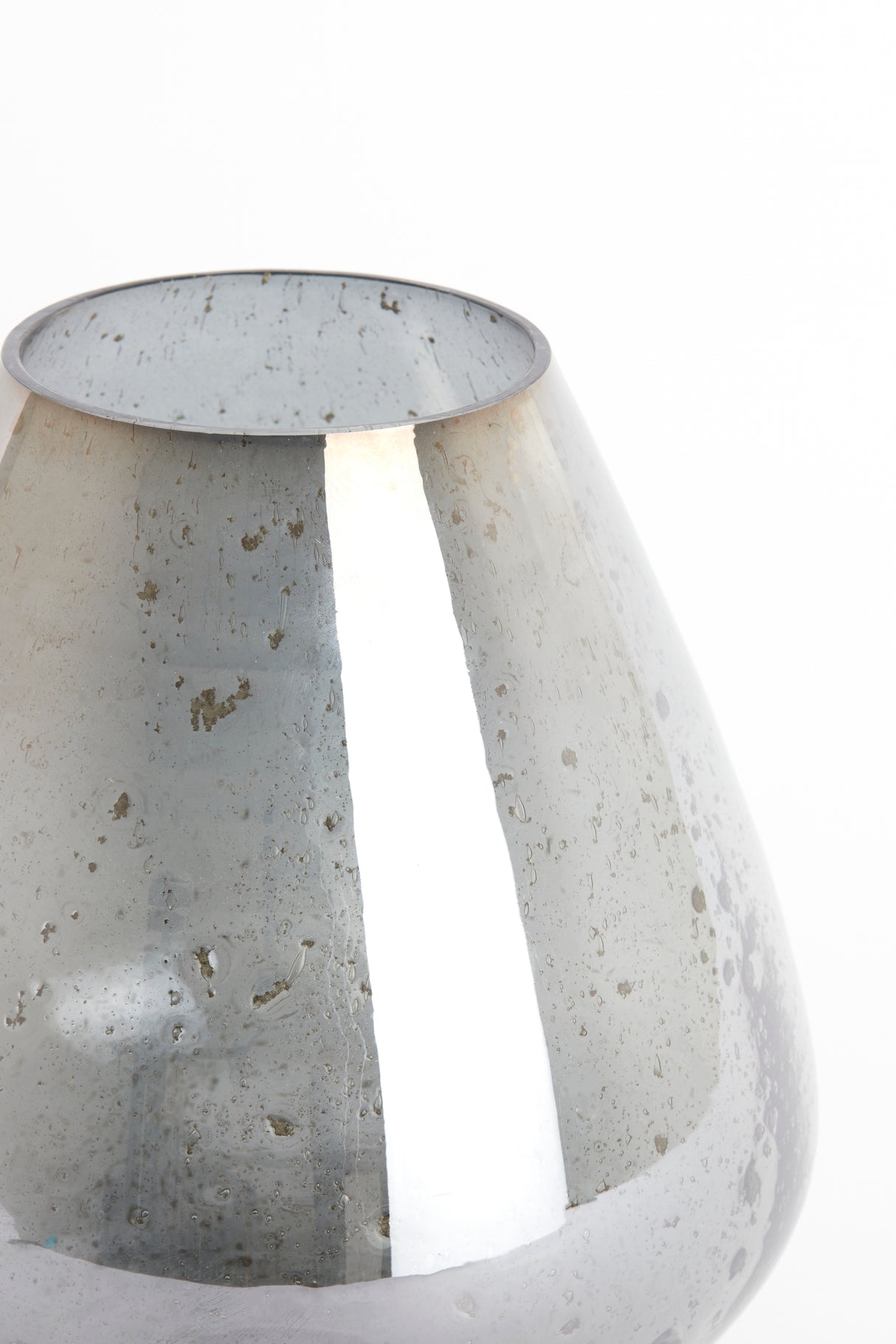 Smoked Glass Stone Finish Vase Ø27x30 cm, Laterza Design