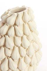 Elegant Cream Vase 42x39x47 cm - Garlic Shape Deco