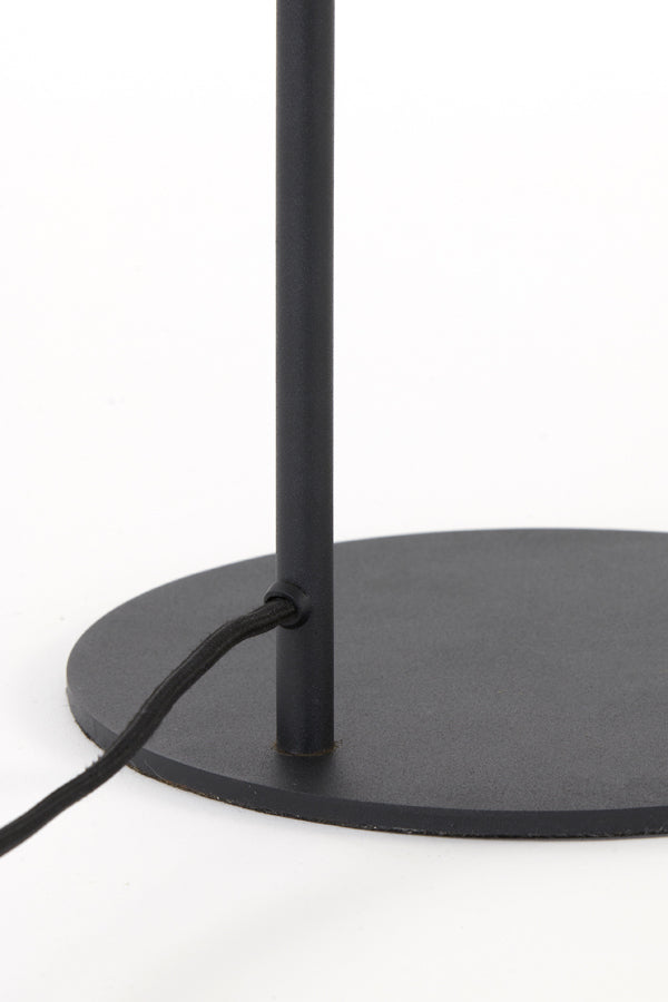 Elegant Black and Smoked Glass Table Lamp 26x20x60 cm