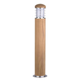 Poole 1 Light Bollard Teak and Stainless Steel
