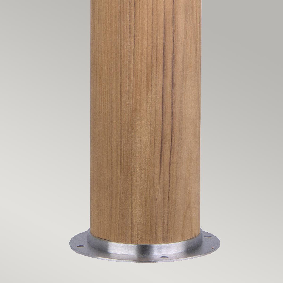 Poole 1 Light Bollard Teak and Stainless Steel