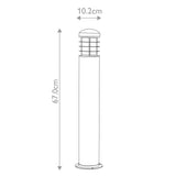 Poole 1 Light Bollard Teak and Stainless Steel