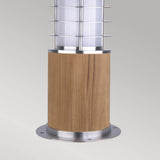Poole 1 Light Mini Bollard Teak and Stainless Steel