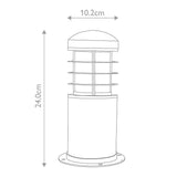 Poole 1 Light Mini Bollard Teak and Stainless Steel