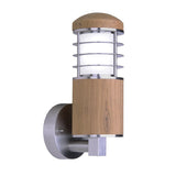 Poole 1 Light Wall Light Teak and Stainless Steel