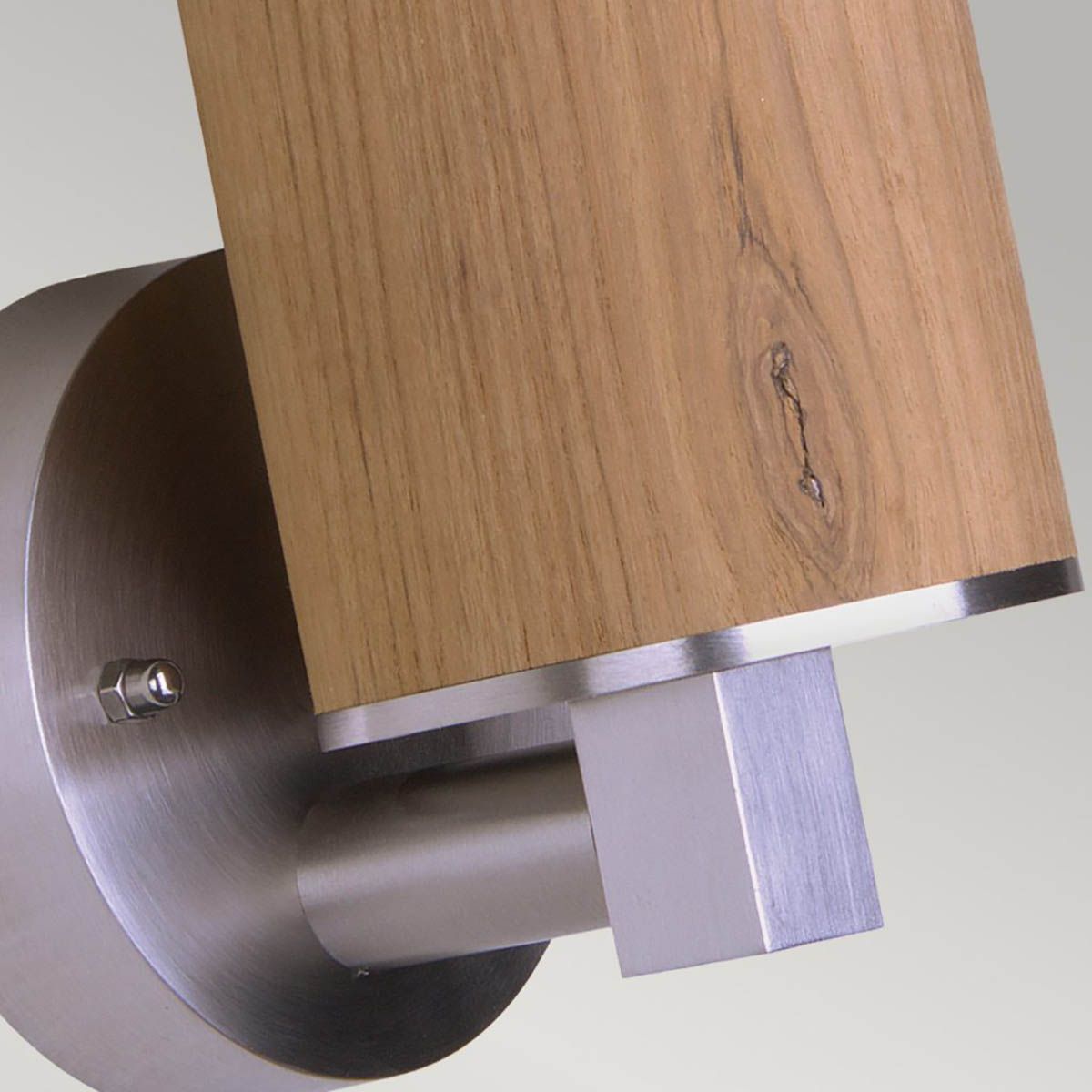 Poole 1 Light Wall Light Teak and Stainless Steel