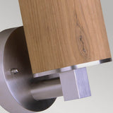 Poole 1 Light Wall Light Teak and Stainless Steel